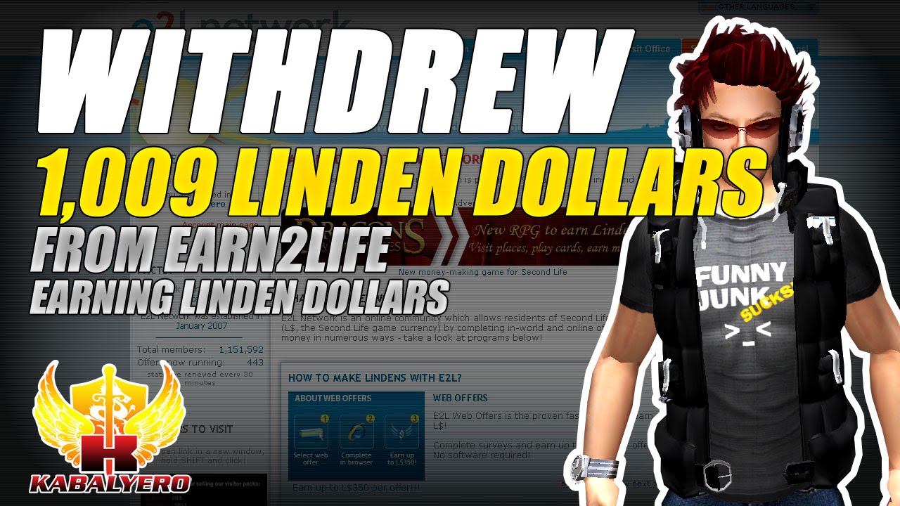 Withdrew 1,009 Linden Dollars From Earn2Life ★ Earning Linden Dollars  Maxresdefault