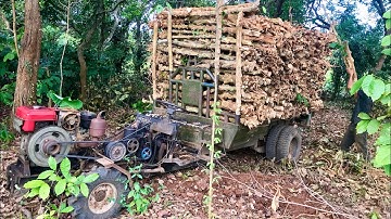 (Mơ Vlogs) Tập 195 xe công nông cầu đẩy ben chở củi cà phê