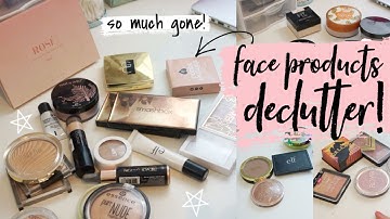 FACE PRODUCTS DECLUTTER | Powder, Blush, Bronzer, Highlighter