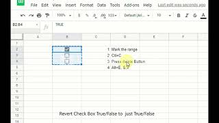 Revert CheckBox To Just True False