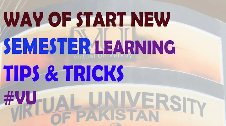 WAY OF START NEW SEMESTER LEARNING TIPS & TRICKS IN URDU #VU