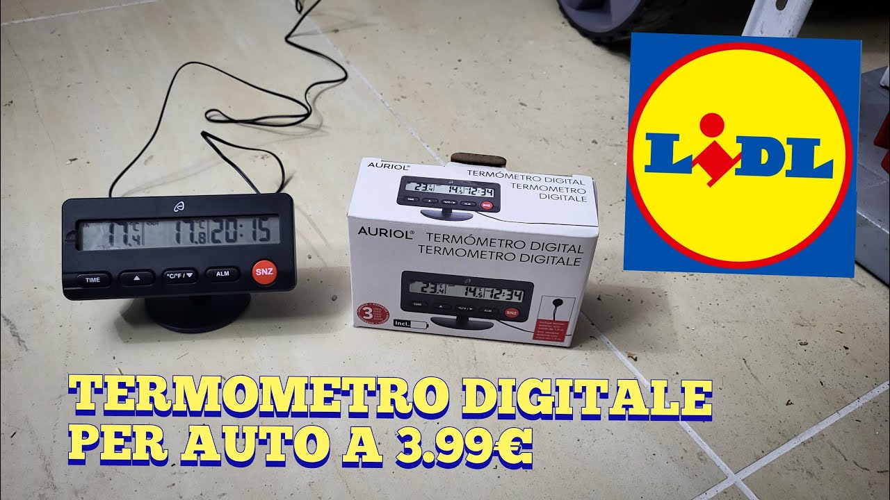 TERMOMETRO DIGITALE PER AUTO AURIOL, LIDL 3,99 EURO