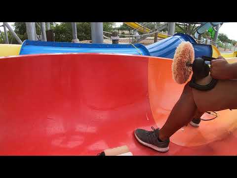 Commercial Water Slide Buffing and Waxing DIY