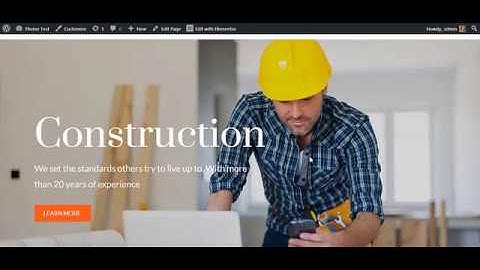 Free WordPress Theme Punte -  How to make construction company website | WordPress Tutorial