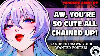 Soft Yandere ASMR RP 🔒 Yandere Sketches Your Wanted Poster While You’re Chained Up! [F4A] screenshot 2