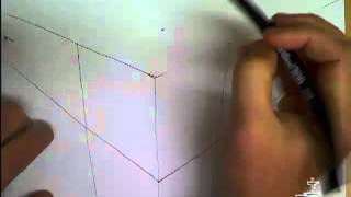 3D Perspective Concept Sketching 03 - Cube Whole Page