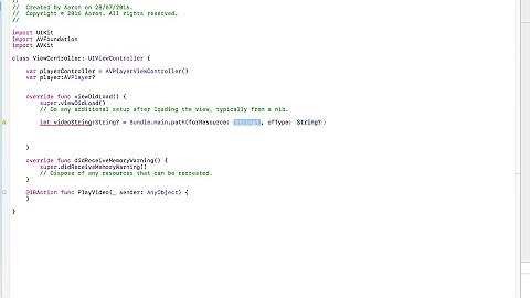 Swift 3 Tutorial - Playing Videos - iOS 10 Geeky Lemon Development