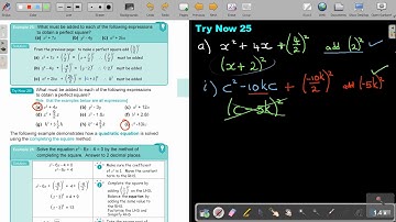 4 5 Quadratic Equations   Solve by Completing the Square   Part 1
