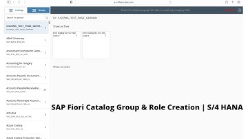 SAP Fiori Catalog Group & Role Creation | S/4 HANA