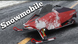 GTA V PC Mods - Driving around in North Yankton on a Snowmobile [DOWNLOAD]