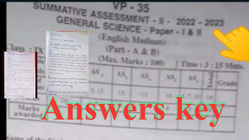 9th class SA-2 general science Real 💯 question paper answers key 2022-2023