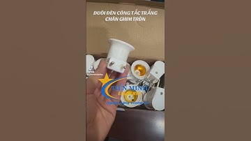 Đui đèn có công tắc trắng chân ghim tròn, đui đèn E27 thông dụng, công tắc tiện lợi