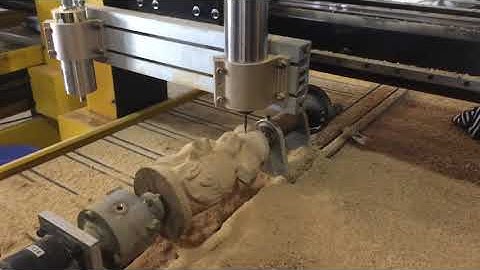 Máy cnc gỗ mini 2 đầu khắc kết hợp trục xoay A