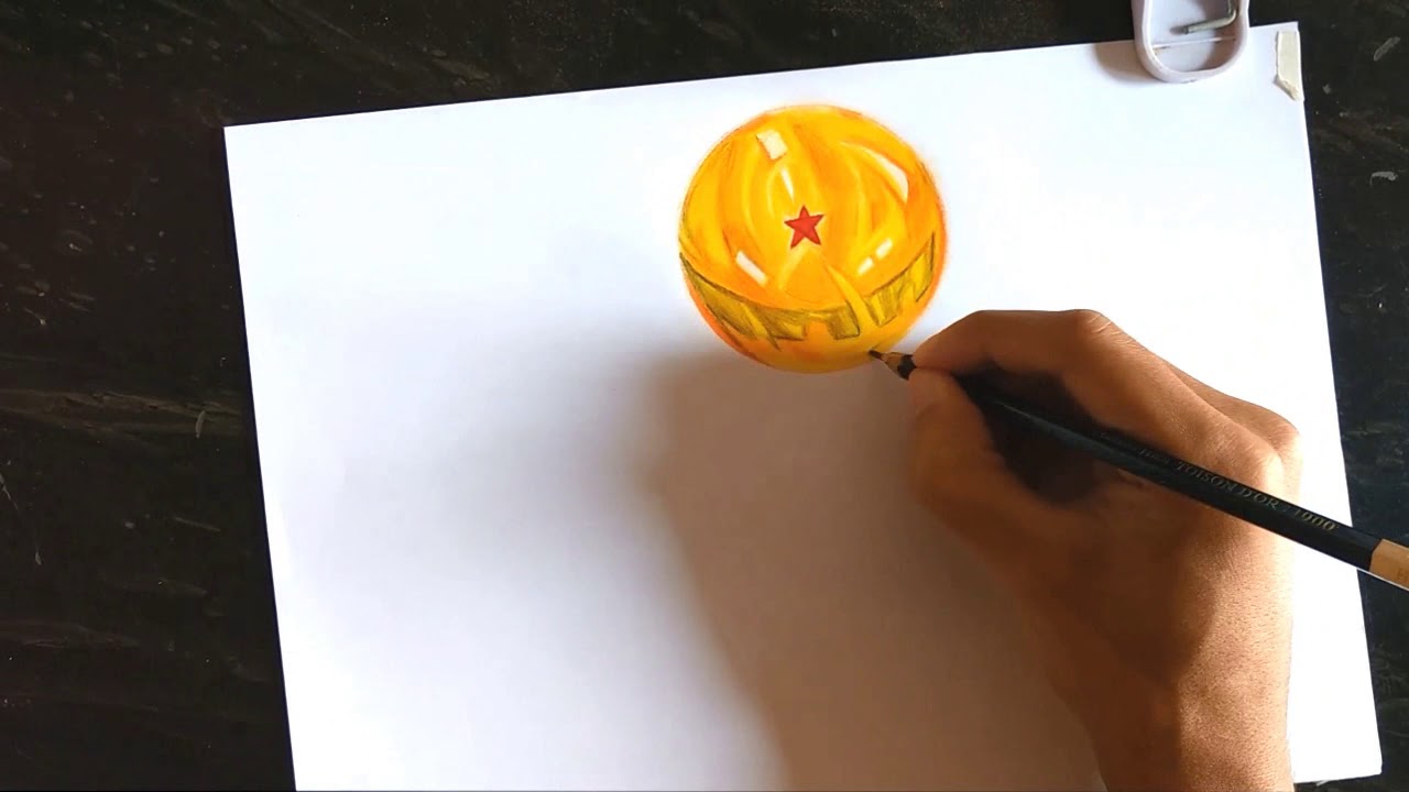 How to Draw a 3D Dragon Ball (Dragon Ball) 