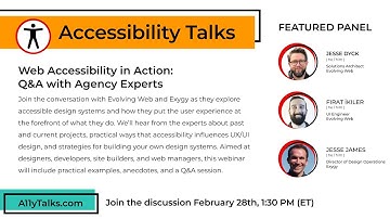 Web Accessibility in Action: Q&A with Agency Experts - Panel Discussion (A11yTalks - Feb 2023)