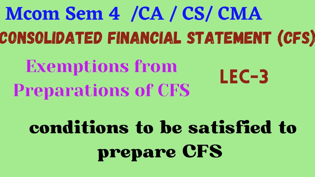 Cfs Intercom 03 -Mcom SEM 4/CA Inter - Consolidated Financial Statement CFS ...