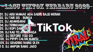 DJ Viral Tik-Tok Terbaru 2020  Slow Remix🕺🏻DJ Adu Mamae Ada Gadis Baju Merah Full album