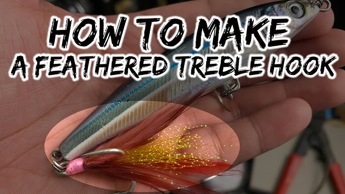 EASY Feathered Treble Hook HACK! (No Tying Required) 