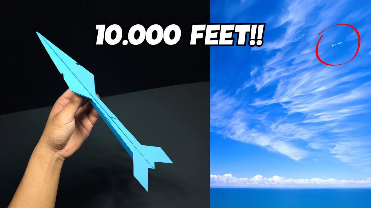 How to make a Paper Airplane that flies Far 10000 Feet - paper ...