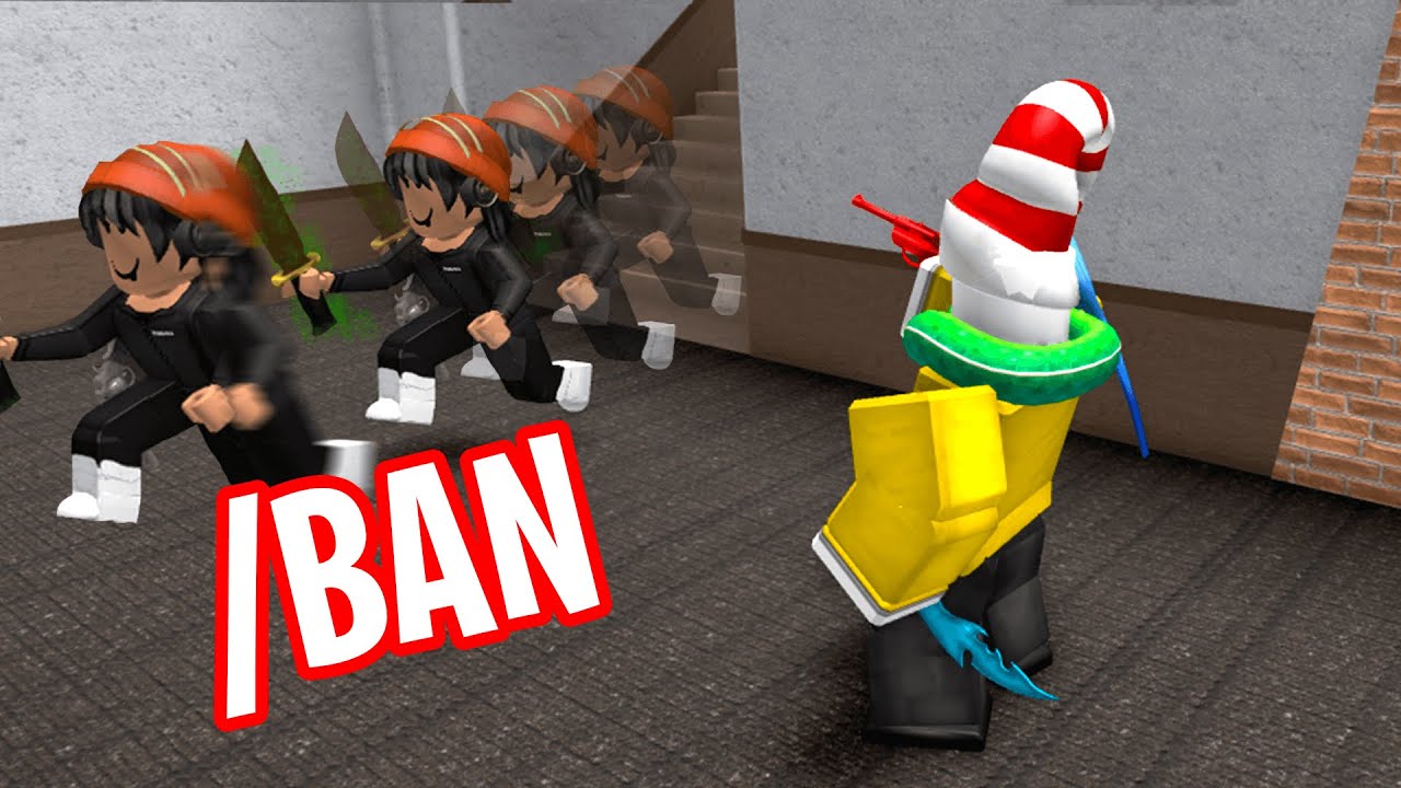 I BANNED A HACKER.. (Roblox Murder Mystery 2) 