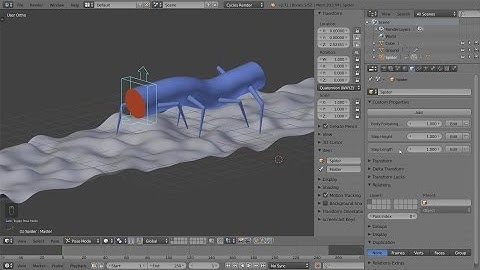 Mastering Drivers in Blender - Part 11: Spider in Terrain