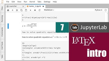 สอน JupyterLab: หลักการเบื้องต้นในการสร้างสมการด้วย LaTeX