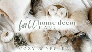 FALL HOME DECOR HAUL! amazon, tjmaxx, hobby lobby & target // cozy & neutral fall decor 2023