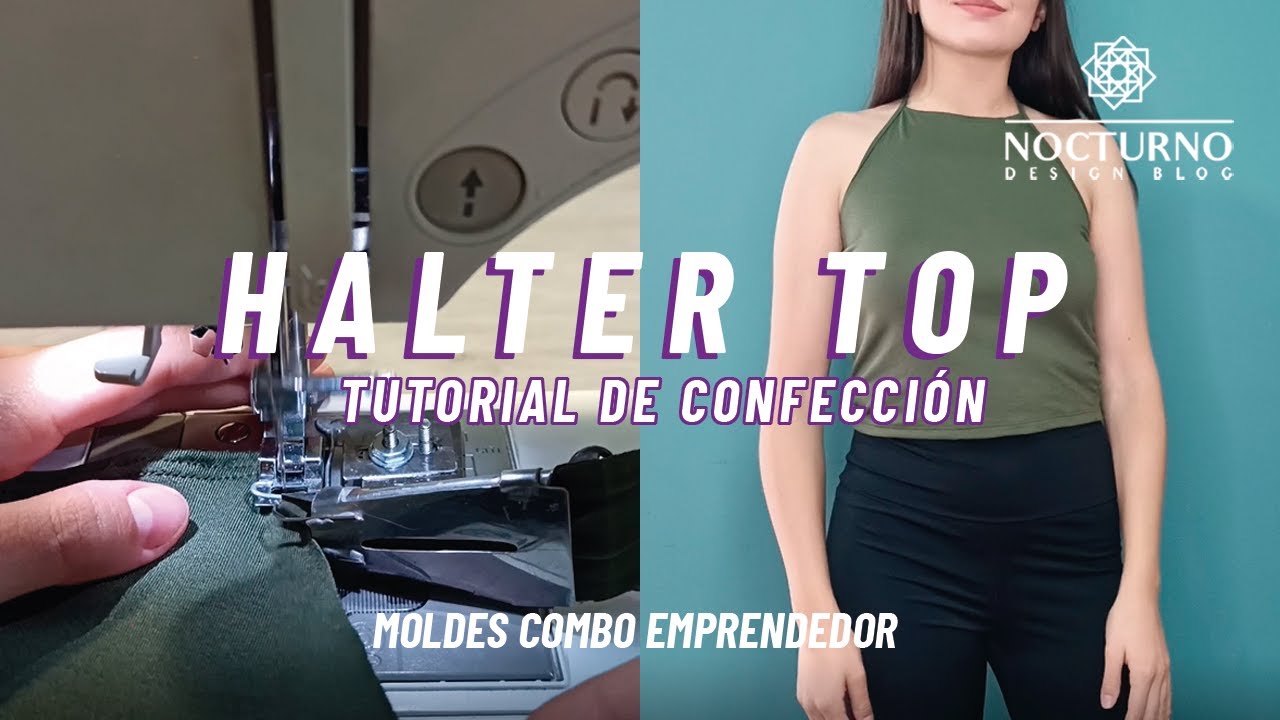 Confecci N De Top Cuello Halter Moldes Combo Emprendedor Youtube