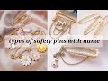 Types of safety pins with name  pins with name trendy girl neha