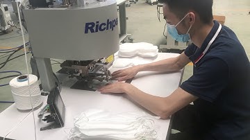 HOW to produce N95 masks head band and ear loop by semi automatic head band mask making machine ?