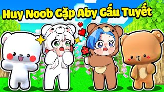 HUY NOOB GẤU TEDDY BẤT NGỜ GẶP ABY GẤU TUYẾT TRONG MINECRAFT*HUY NOOB TỎ TÌNH ABY SIÊU CUTE 🐻❤️🐻