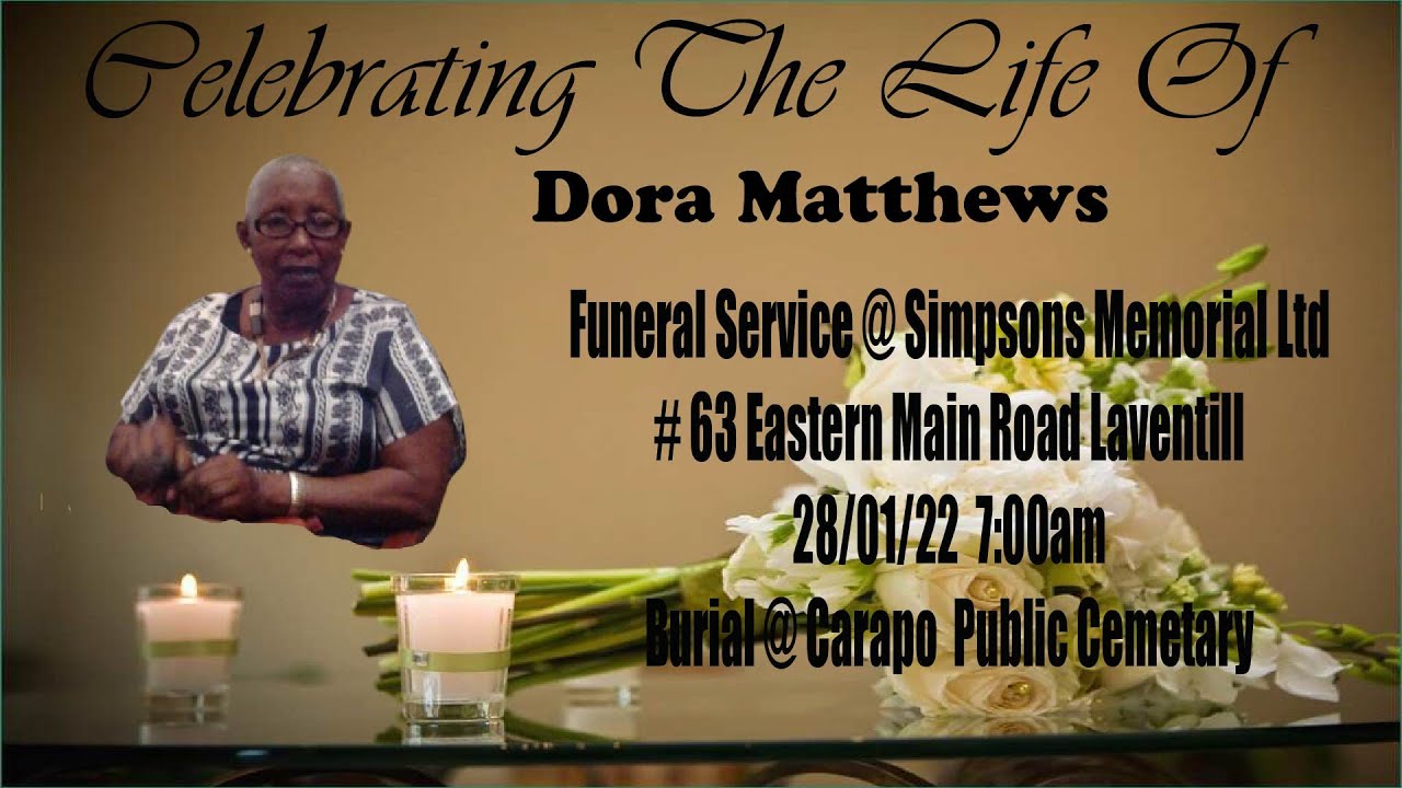 The Funeral Service Of Dora Matthews - YouTube