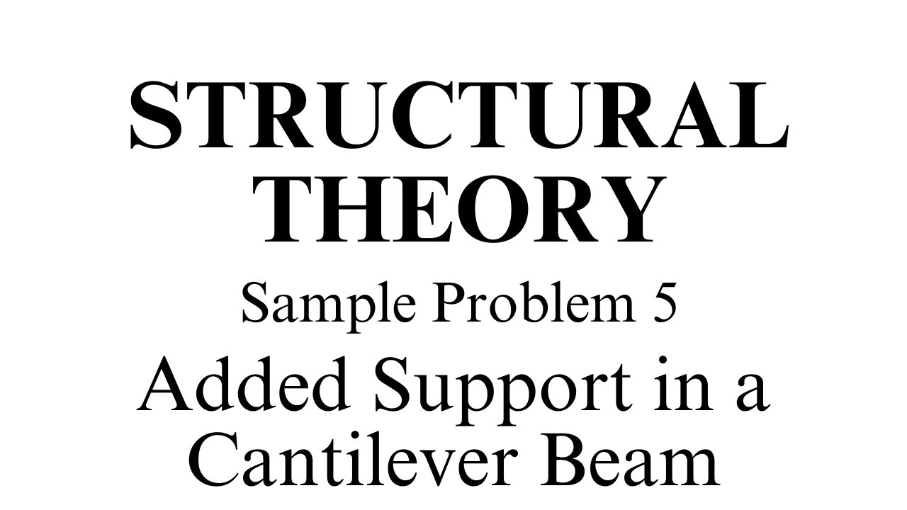 Structural Theory - Sample Problem 5 (Added Support in a Cantilever ...