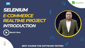 Selenium Realtime Project Framework Introduction for E-commerce