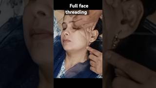full face threading for women #sajid #face #threading