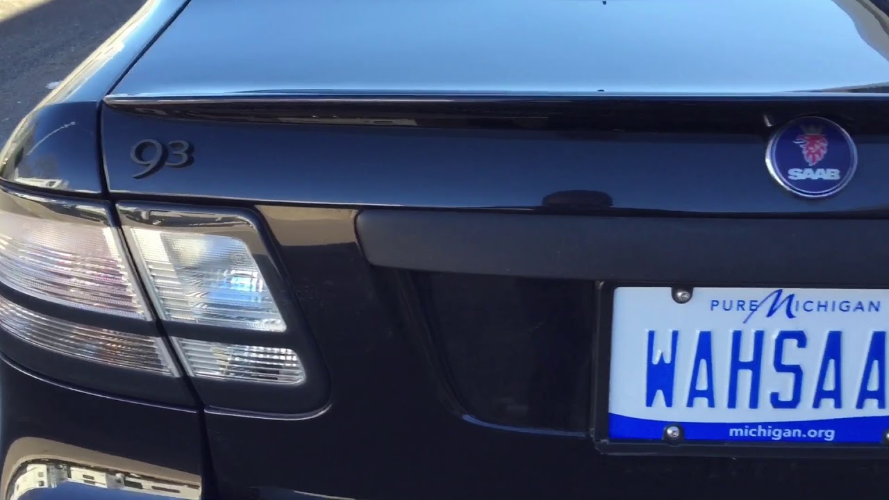 '06 Saab 9-3 Aero Plasti-dipped details - YouTube