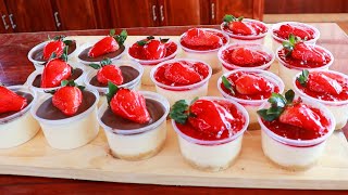 Chessecakes de queso Philadelphia SIN HORNEAR paso a paso 🍓🍫 by Jennifer Salas Postres 73,282 views 2 months ago 5 minutes, 23 seconds