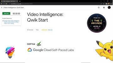Video Intelligence: Qwik Start || [GSP154] || Solution