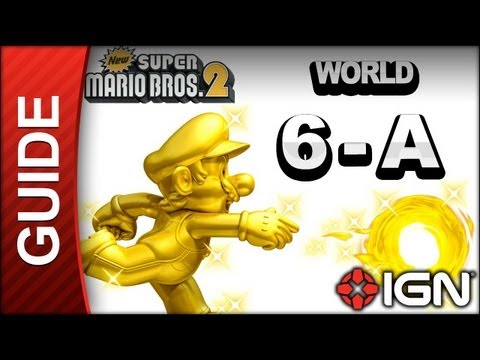 New Super Mario Bros. 2 - Star Coin Guide - World 6-A - Walkthrough