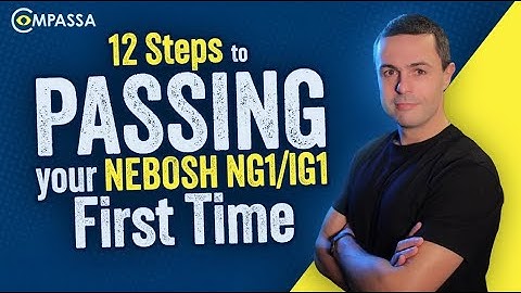 NEBOSH NG1/IG1 Exam "Best Strategy To Pass" Full Masterclass Delivered By Ex-Examiner! December 2025