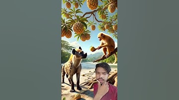 The monkey lived on a custard apple tree and the woodcutter became his friend#ai #monkey