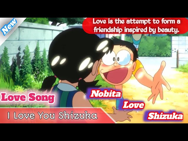 Nobita Love Shizuka - Doraemon Version - Love Story - ( Animated Music Video ) class=