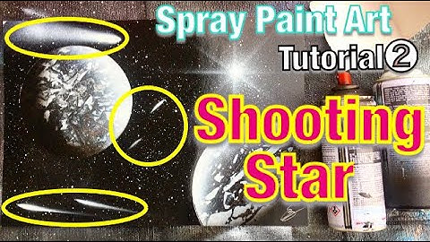 [How to]spray paint SHOOTING STAR in a EAZY way/Learn Spray Paint Art Tutorial for Beginner