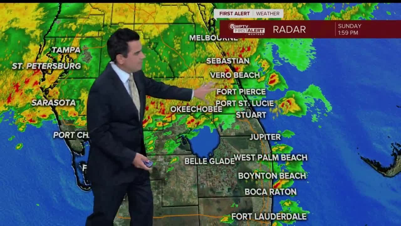 Strong storms moving across South Florida - 2pm update - YouTube