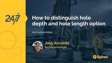 How to distinguish hole depth and hole length option | Epiroc surface drilling