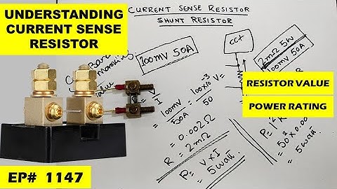 {1147} Understanding Current sense resistor || shunt resistor