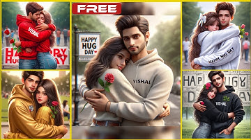 Create 3D Ai couple hug day image creator 2024 | couple hug day| bing image creator | new tutorial