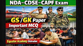 CDS Exam 2026 | IMA and OTA | AFCAT | AC-CAPF | General Studies/Knowledge MCQ-27 | Live Sessions |
