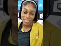 ELAINE Thompson-Herah After Running 10.54 At Eugene Diamond League.