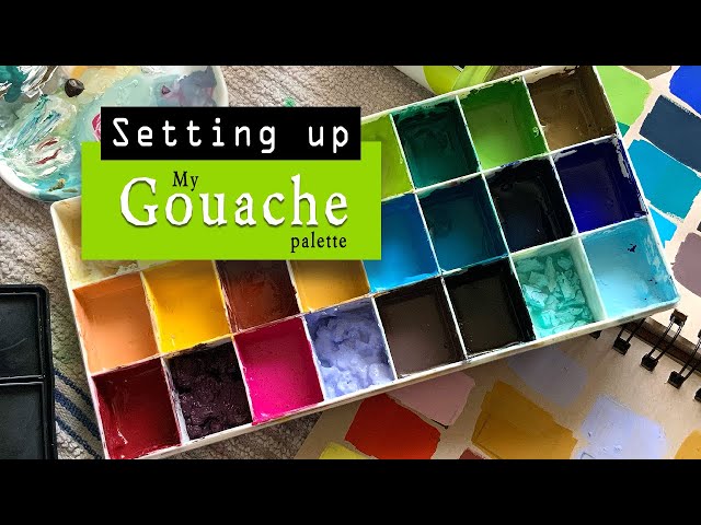 Setting up my new gouache palette. Thank you, @lastroz for the great s, gouaches